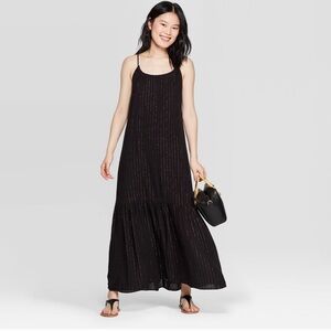 Nation Ltd black metallic Elegant Black Dress